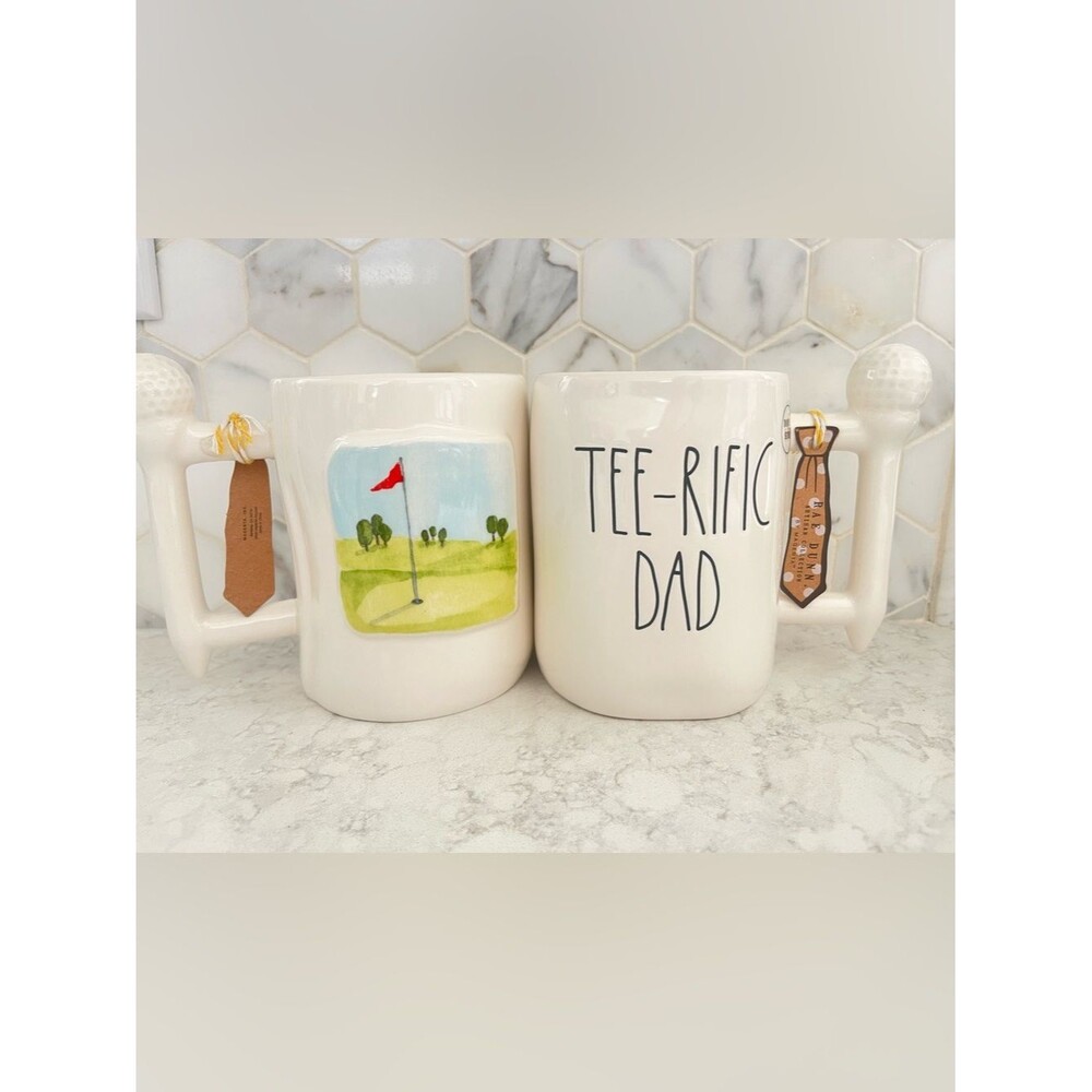 Rae Dunn “Tee-Rific Dad” Mug with Golf Tee Handle